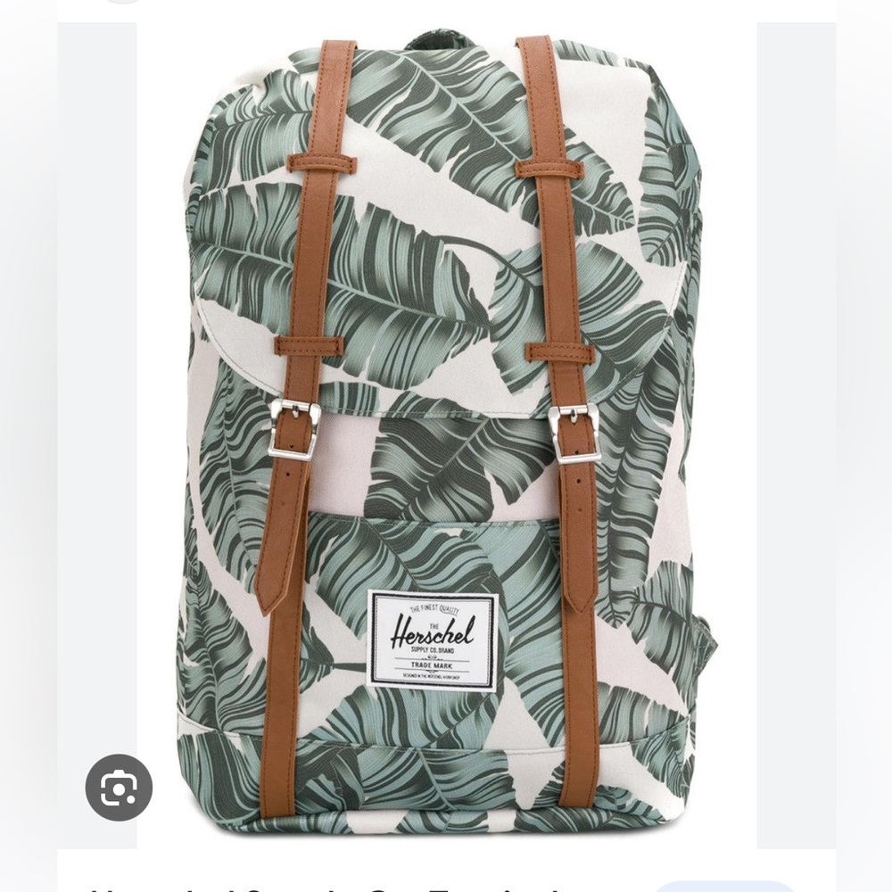 Herschel Supple Co Little America mid volume backpack in tropical plant print